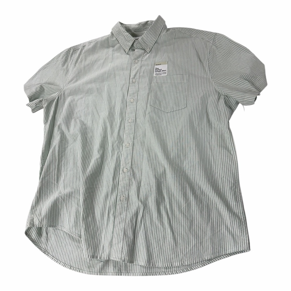 Sonoma Perfect Length Men's Striped Green Shirt